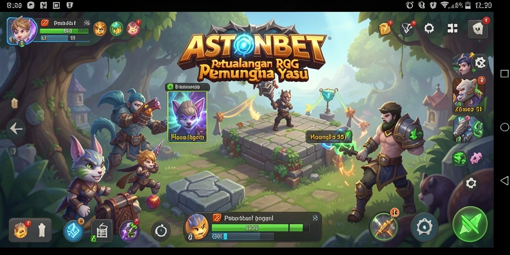 Screenshot ASTONBET menampilkan aksi petualangan RPG yang mendebarkan.