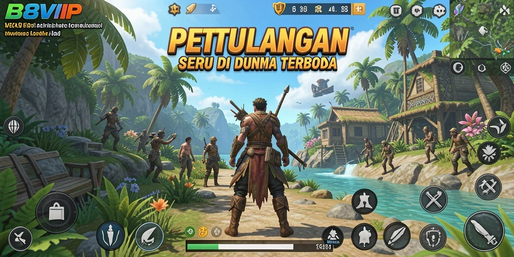 Tampilan menakjubkan dari gameplay B8VIP di dunia terbuka.