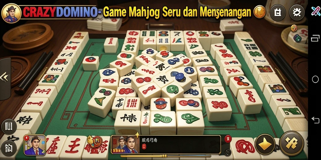 Tampilan gameplay seru dari CRAZYDOMINO yang penuh tantangan.