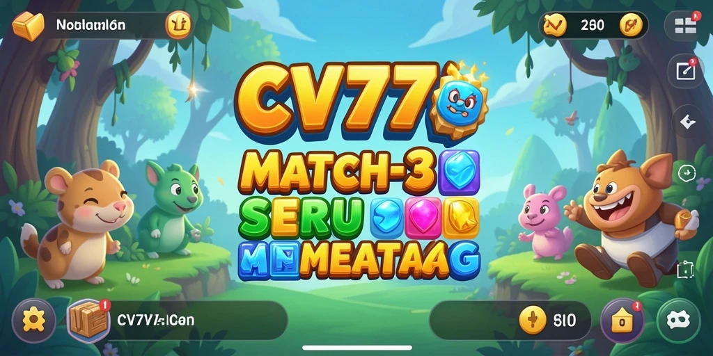 Gameplay seru CV777 dengan objek berwarna-warni untuk dicocokkan.