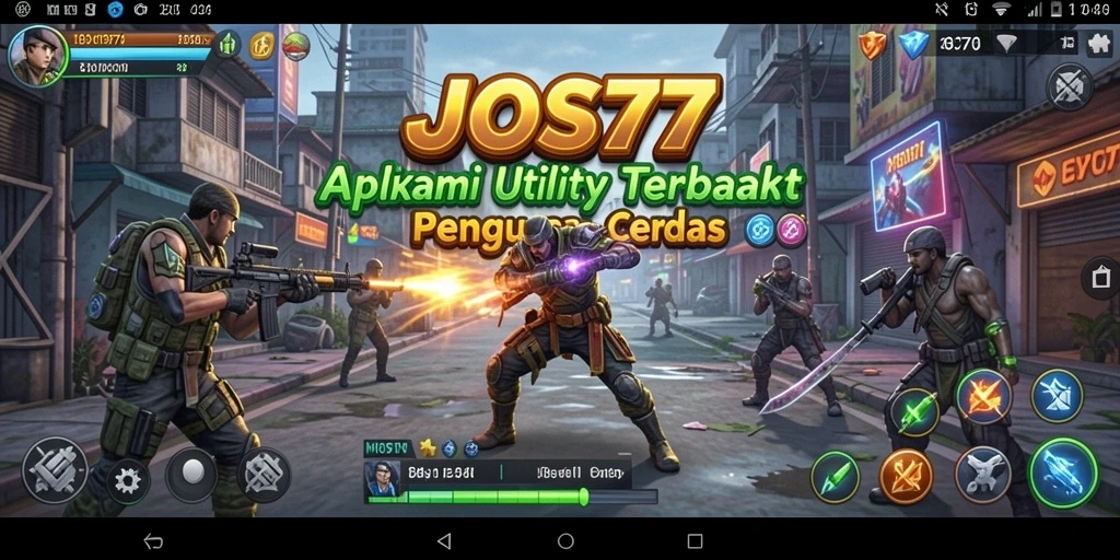 Tampilan antarmuka utama JOS77 dengan berbagai fitur Utility.