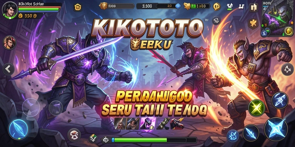 Tampilan gameplay KIKOTOTO yang menarik dan seru saat bertarung.