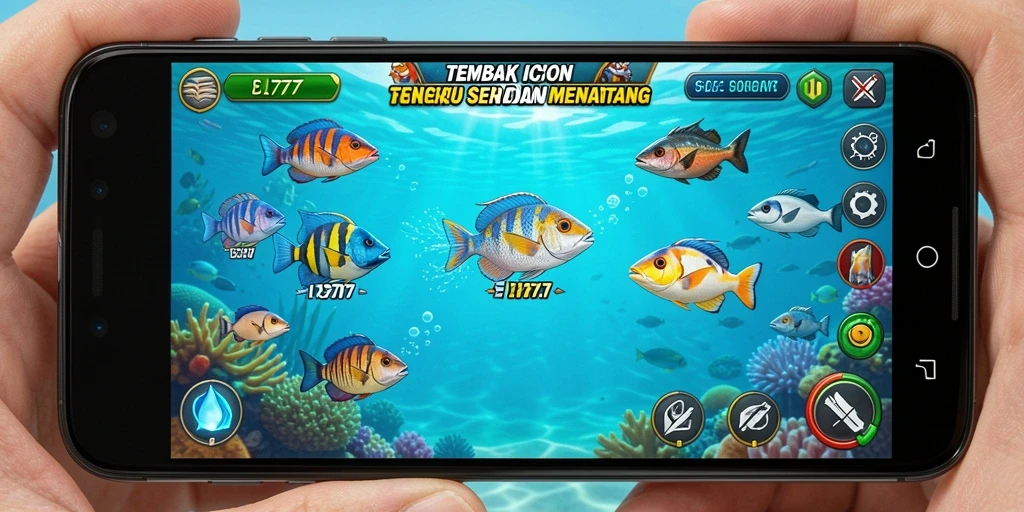 Tangkapan layar gameplay L777 dengan aksi tembak ikan yang seru.