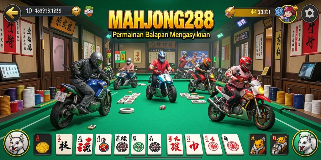 Tangkapan layar dari balapan mendebarkan di MAHJONG288.