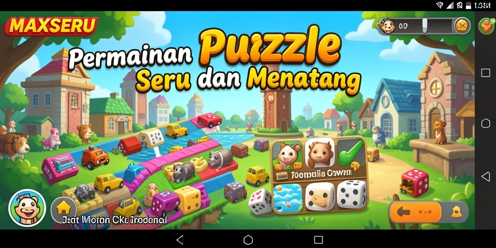 Tampilan gameplay MAXSERU dengan teka-teki yang menarik.