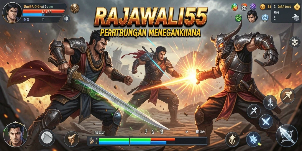 Tampilan gameplay RAJAWALI55 yang penuh aksi dan ketegangan.