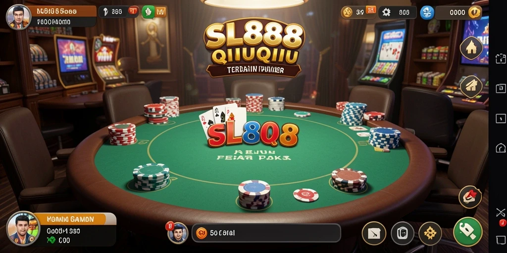 Screenshot utama SL888 menampilkan gameplay seru QiuQiu.
