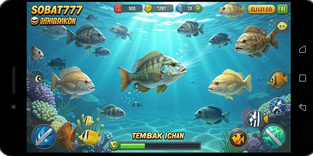 Gameplay Tembak Ikan yang seru dan penuh tantangan di SOBAT777.