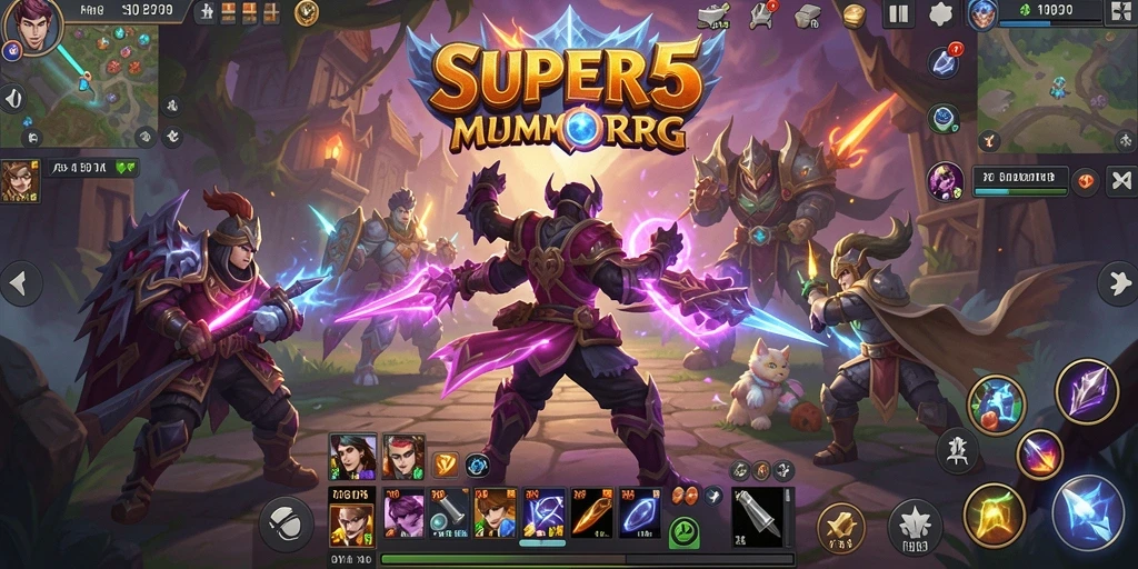Gameplay SUPER5 dengan grafis yang menakjubkan dan dunia yang luas.