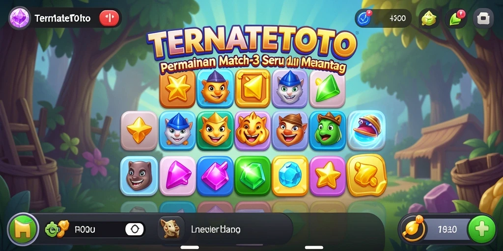 Tampilan gameplay seru TERNATETOTO yang menantang pemain.